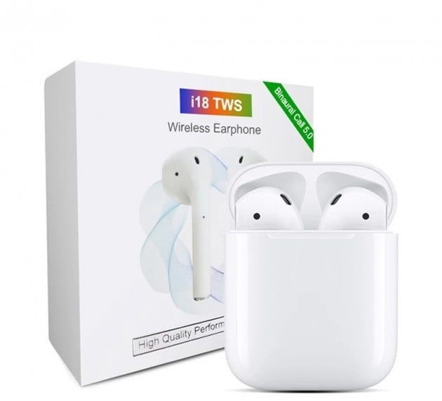 i18 TWS Binaural Call 5.0 Airpods With Pouch | Top Class